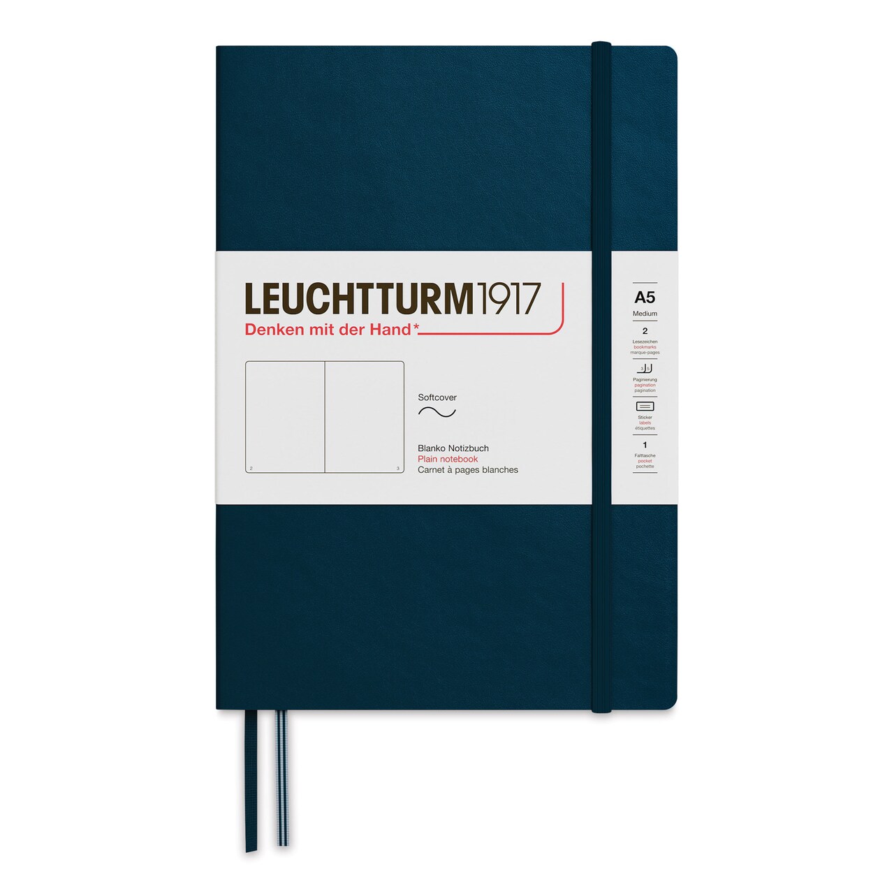 Leuchtturm1917 Blank Softcover Notebook - Deep Sea, 5-3/4" x 8-1/4"